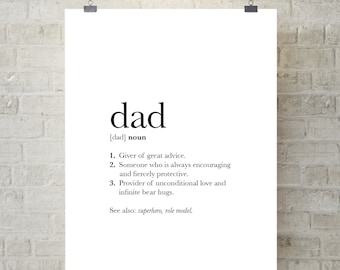 Papa Bedeutung/Definition Art Print/Poster Printable File