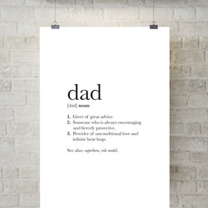 Dad Meaning/Definition Art Print/Poster Printable File