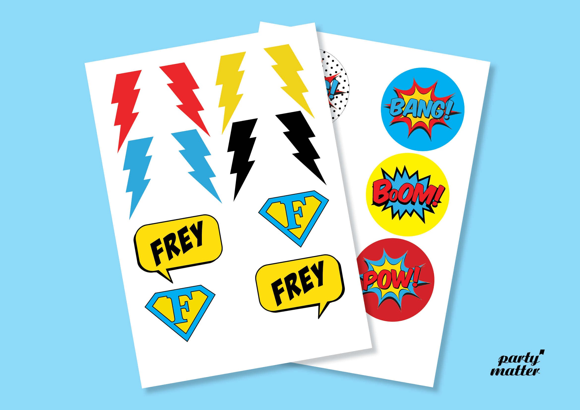 Superhero Party Cake Toppers Printable Etsy
