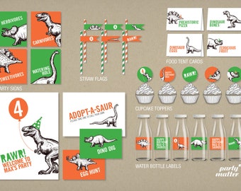 Dinosaur Party Decor Pack/Package : Personalised