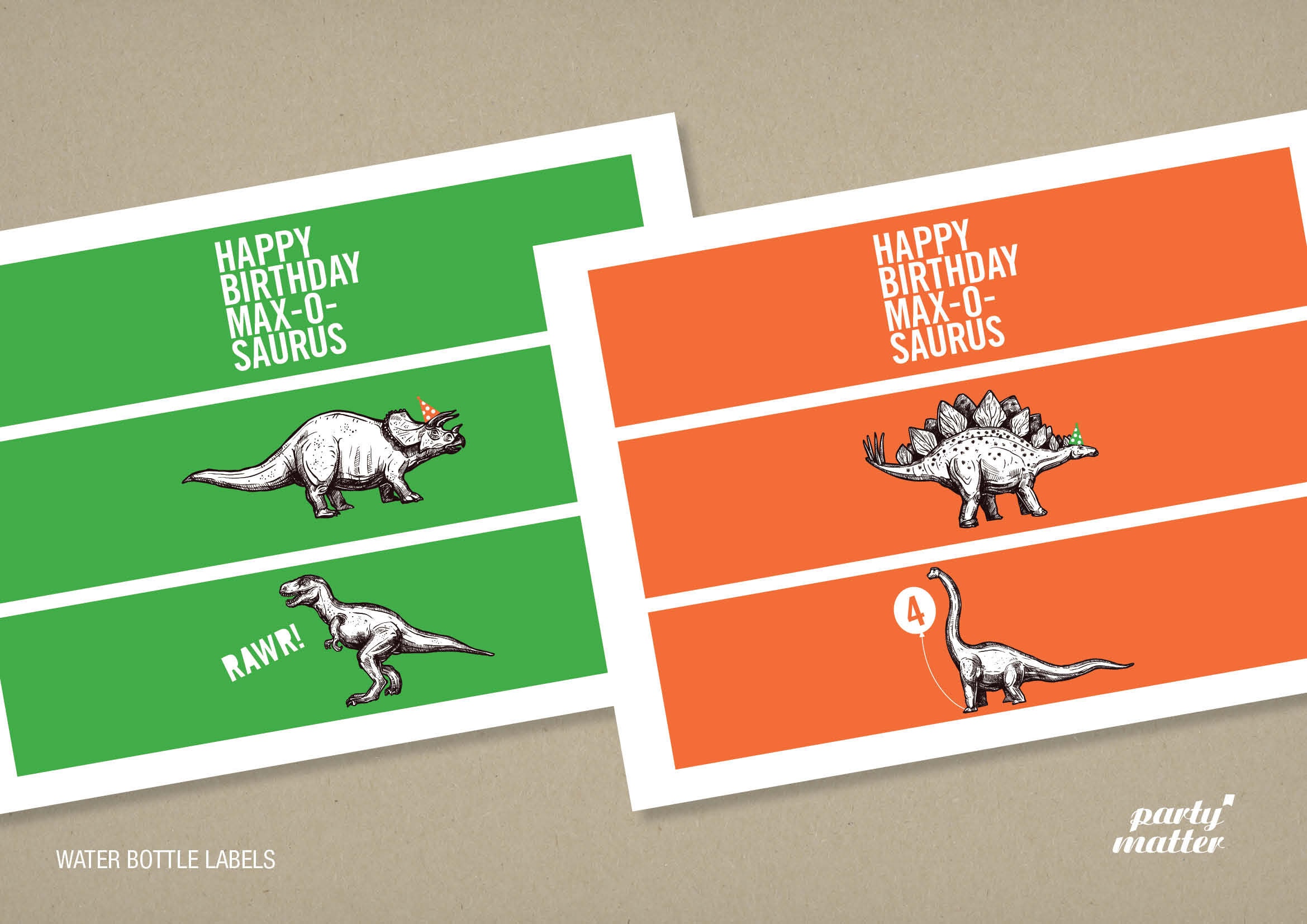 Dinosaur Party Decor Pack/package Personalised Etsy