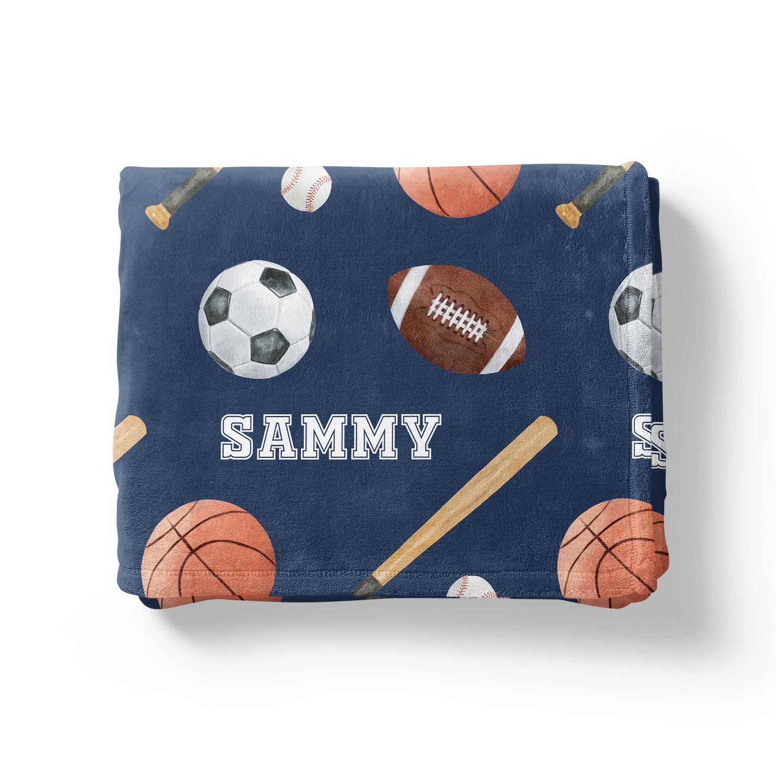 Personalized Kids Sports Blanket Children's Basketball Etsy