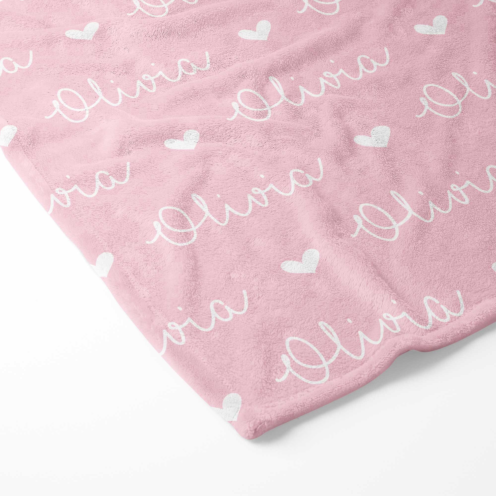 Blanket With Name All Over It Personalized Baby Blanket Baby Name Blanket Custom Baby | Etsy