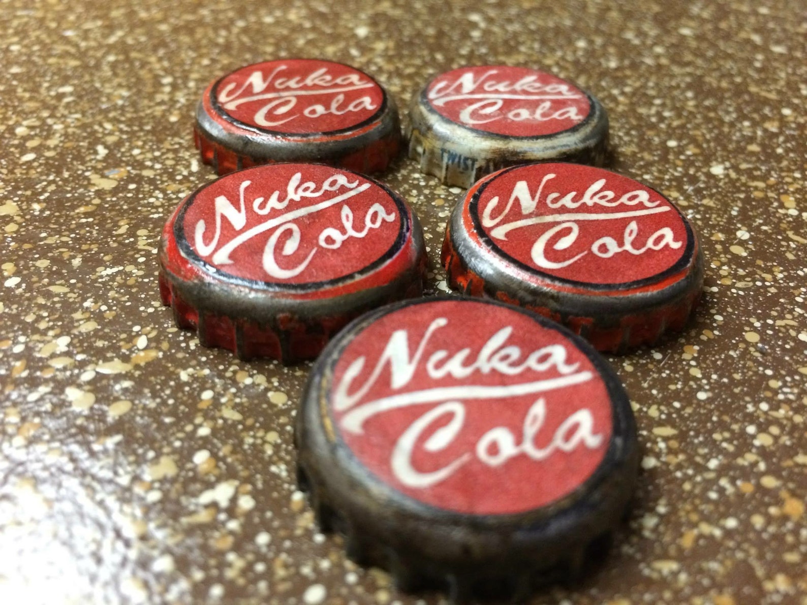 Fallout Inspired 8 Handmade Red Nuka Cola Bottle Caps Post Etsy