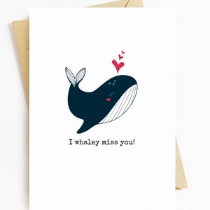 JE113  Personalised Card - I Whaley Miss You Card