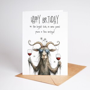 JE471 Funny Wine Birthday Card - Happy Birthday Card | Funny Card | Greeting Card | Printed Card