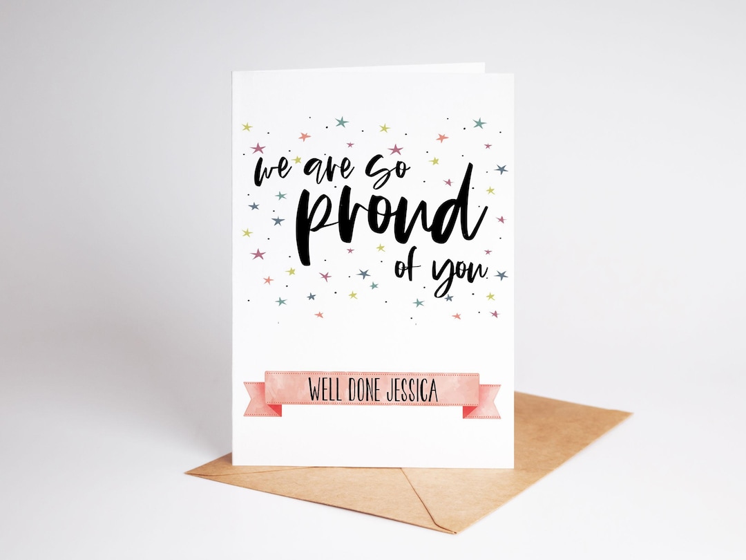 We Are so Proud of You Card – Congratulations Card – Well Done Card ...