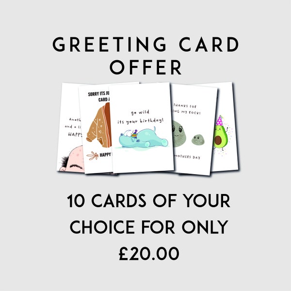 10 FOR 20 CARD OFFER - See listing description for details on how to order