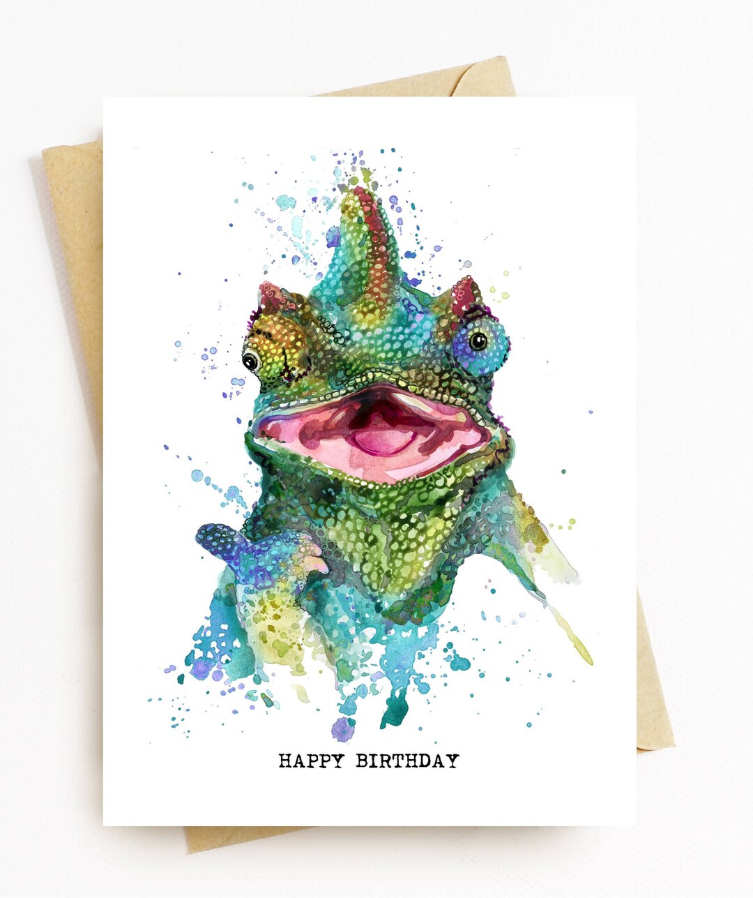 Happy Birthday – Biglietto Di Auguri King Street Cards – Camaleonte – Con Busta – Dimensioni 12x17 Cm - 5