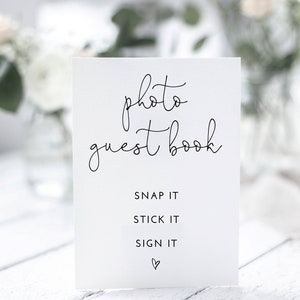 Digital, printable - Photo Guest Book | Polaroid | Wedding sign