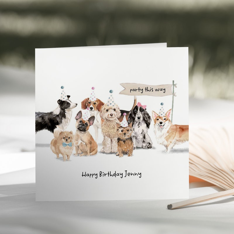 Dog Birthday Card - Etsy UK