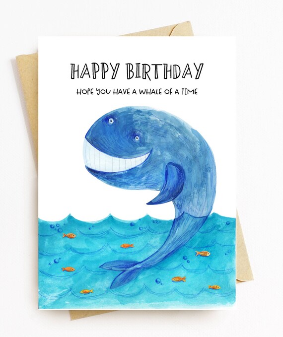 Whale of a Time Birthday Card Whale of a Time Birthday Card