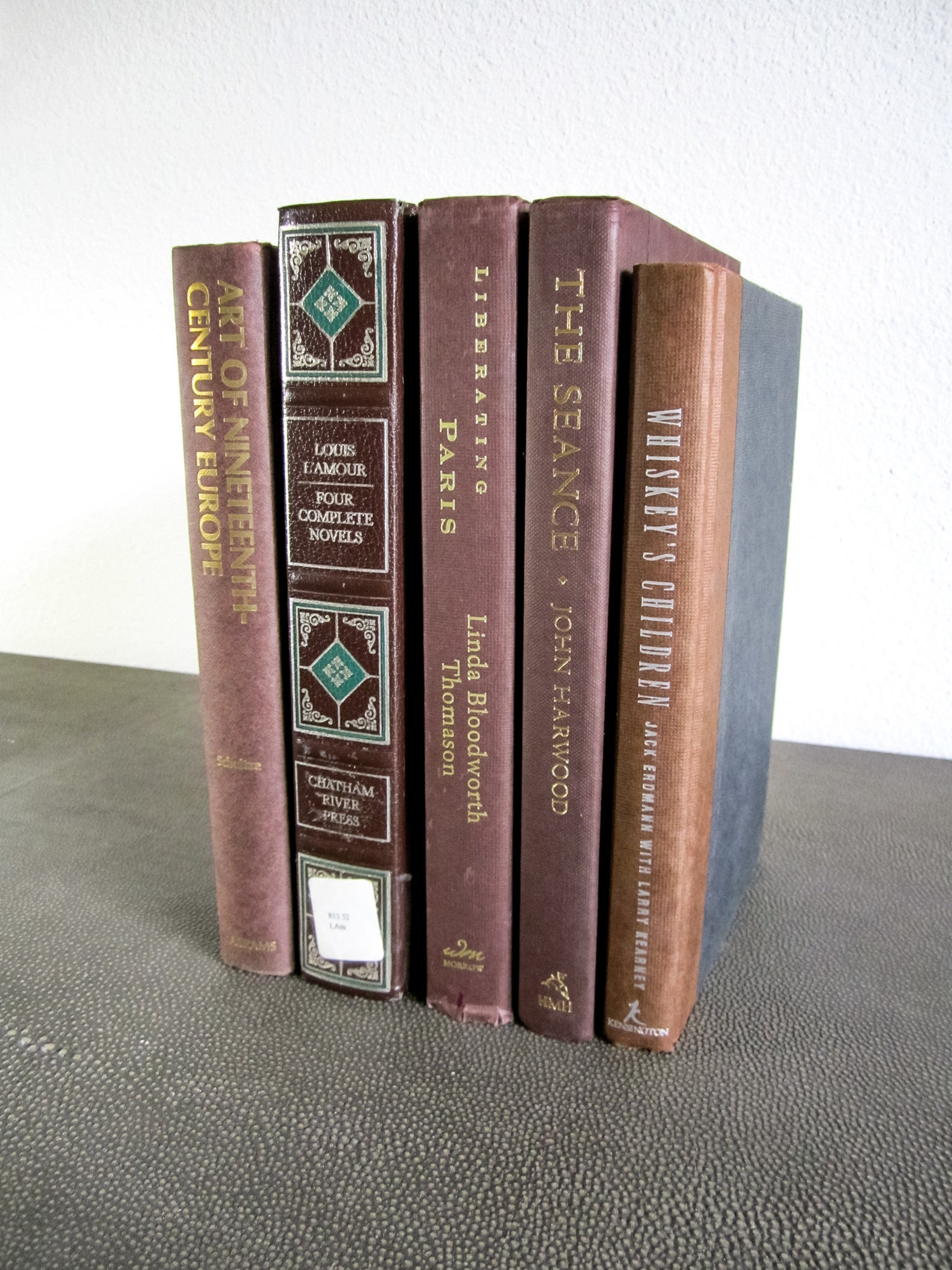 Brown Decorative Hardcover Book Collection Etsy