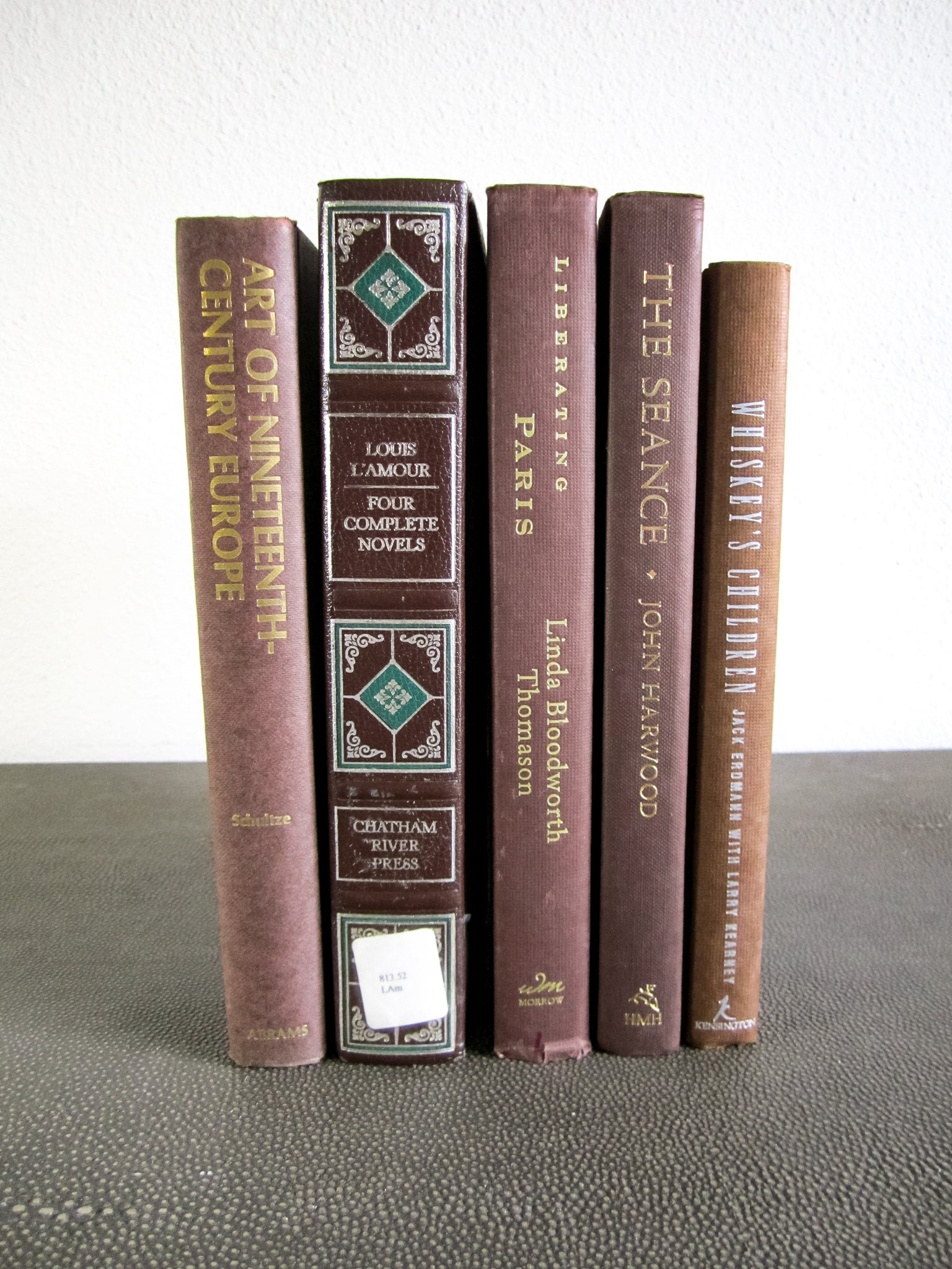 Brown Decorative Hardcover Book Collection Etsy