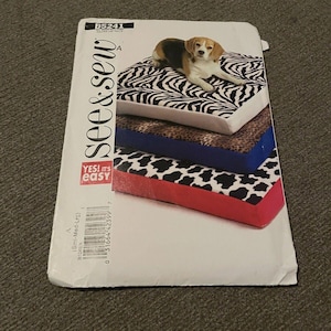 McCalls See Sew B5241 Pet Bed Sewing Pattern Crafts Small Medium Large