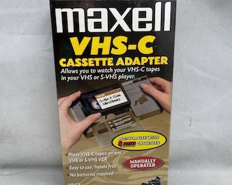Maxell VHS-C VHS Cassette Adapter Tape New Sealed Plastic vp-ca