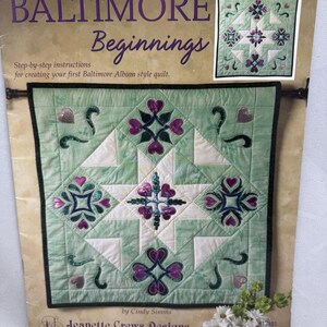 Baltimore Beginnings Quilts Cindy Simms Crews Sewing Pattern Book Quilting