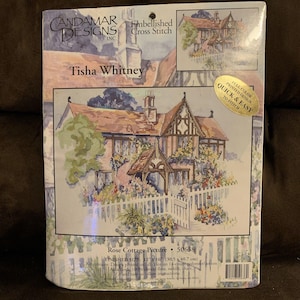 Candamar Designs Rose Cottage Picture Embellished Cross Stitch Kit 50638