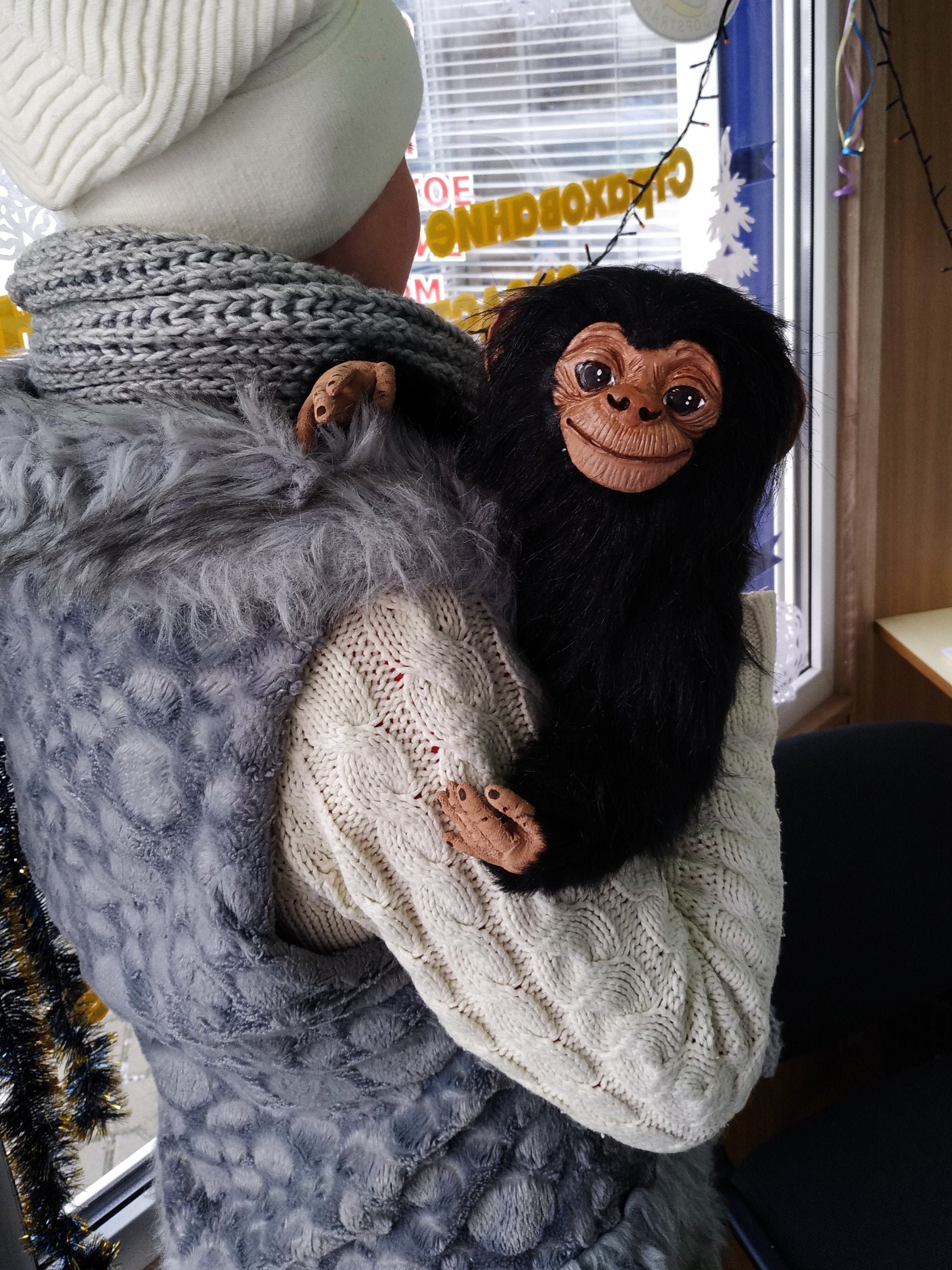 realistic chimpanzee doll