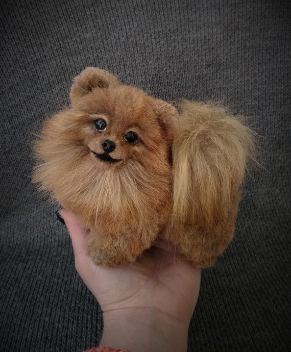 Souvenir Gift Teddy OOAK handmade art Doll animal kawaii plush Yorkshire Terrier puppy Toys Dog Toys handmade Stuffed Animals and plush