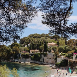 South of France print, Paloma Beach, Saint-Jean-Cap-Ferrat France, French Riviera, European Summer