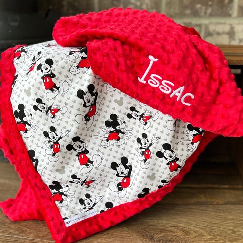 Personalized Disney Baby Blanket Mickey Mouse Etsy