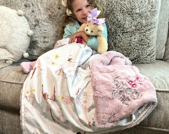 Personalized Ballerina /Dancer Blanket, Soft Plush - Perfect Gift for Little Girls, Ballerina Toddler Decor