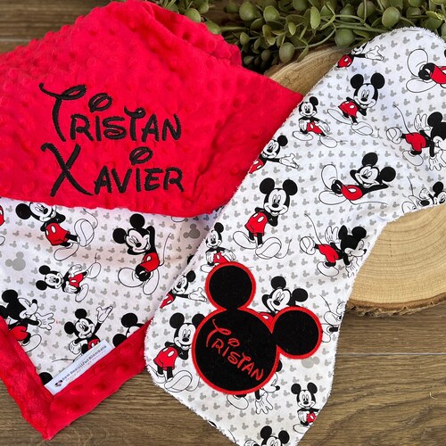 Personalized Disney Baby Blanket Mickey Mouse Etsy