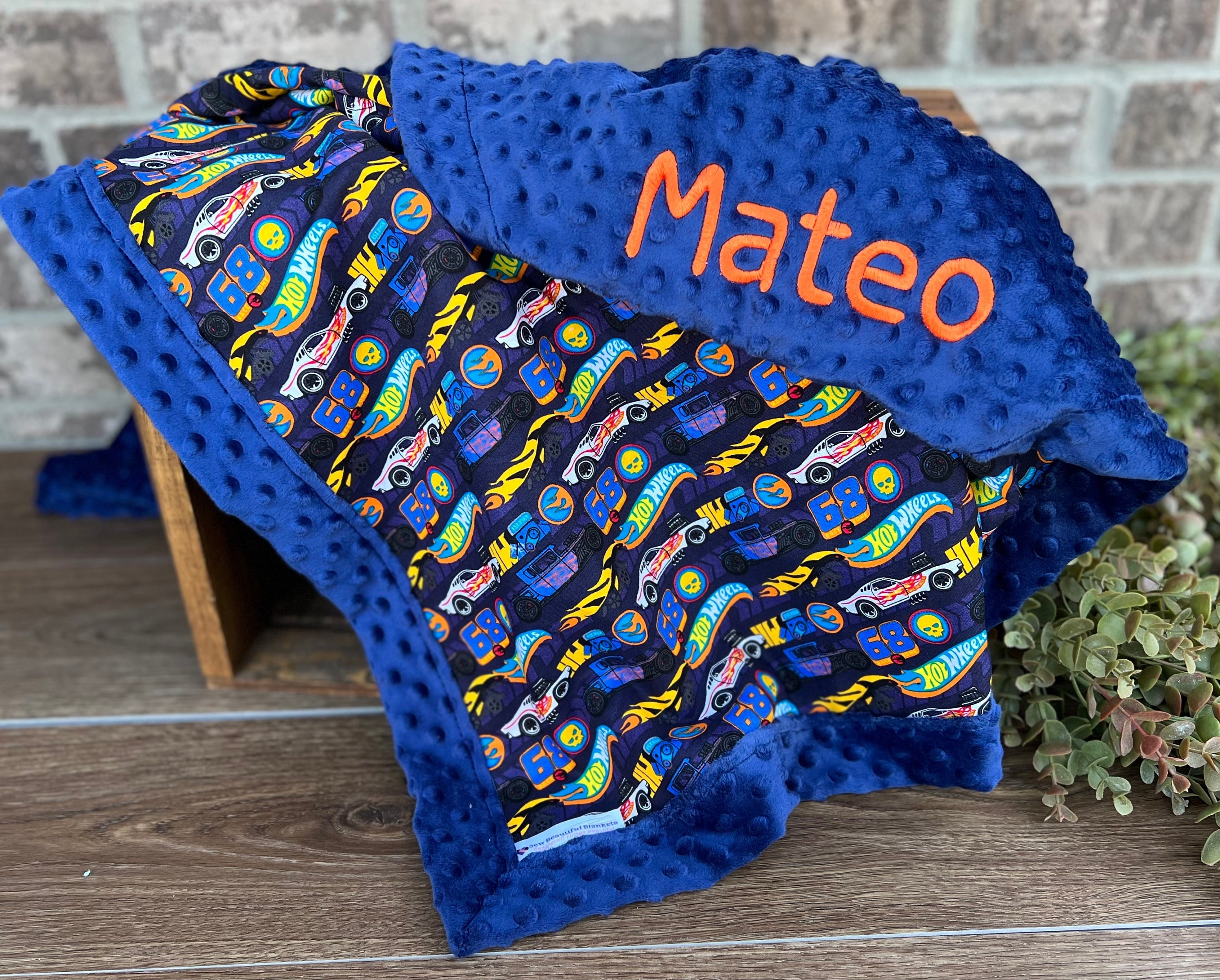 Personalized Hotwheels Blanket Frame Style Border Etsy