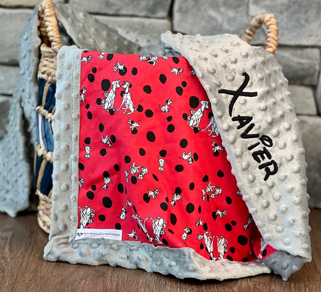 Personalized 101 Dalmatian Blanket | Frame Style Border | Embroidery ...