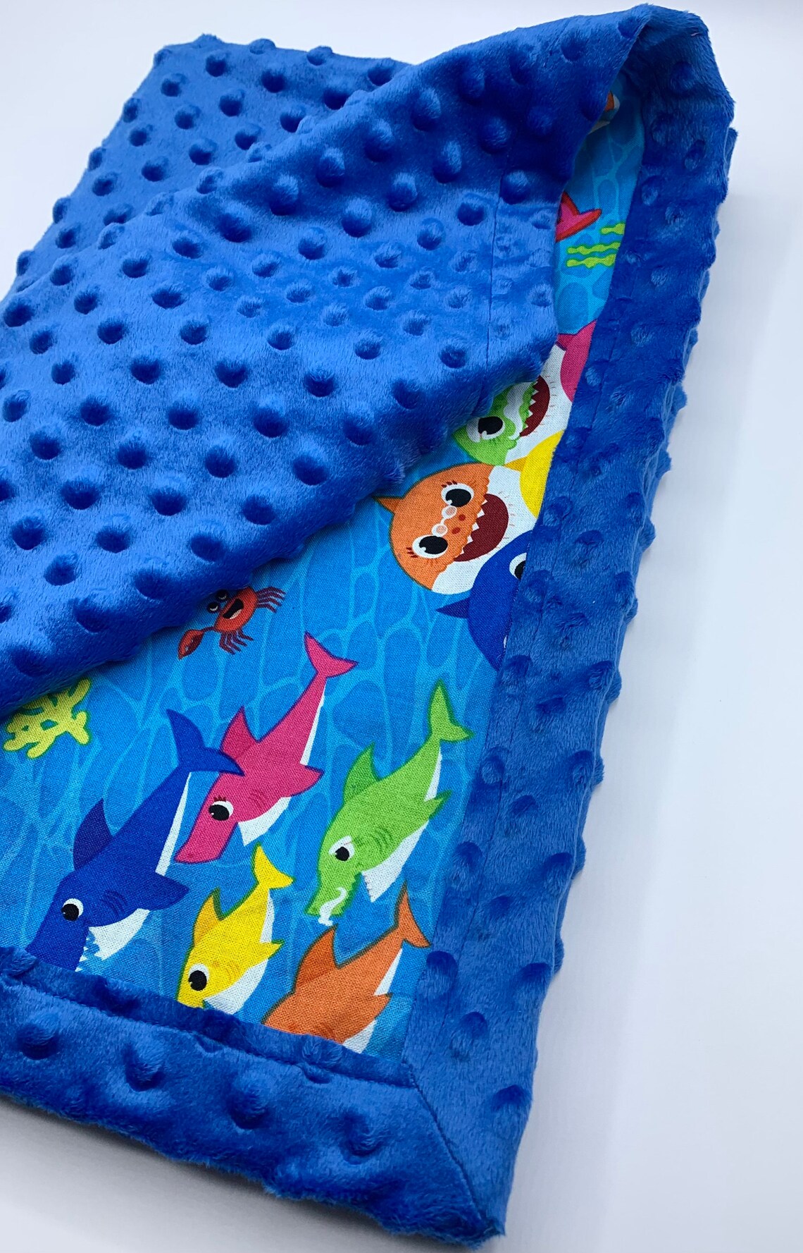 Personalized Baby Shark Blanket l Frame Style Border l Gift l Etsy