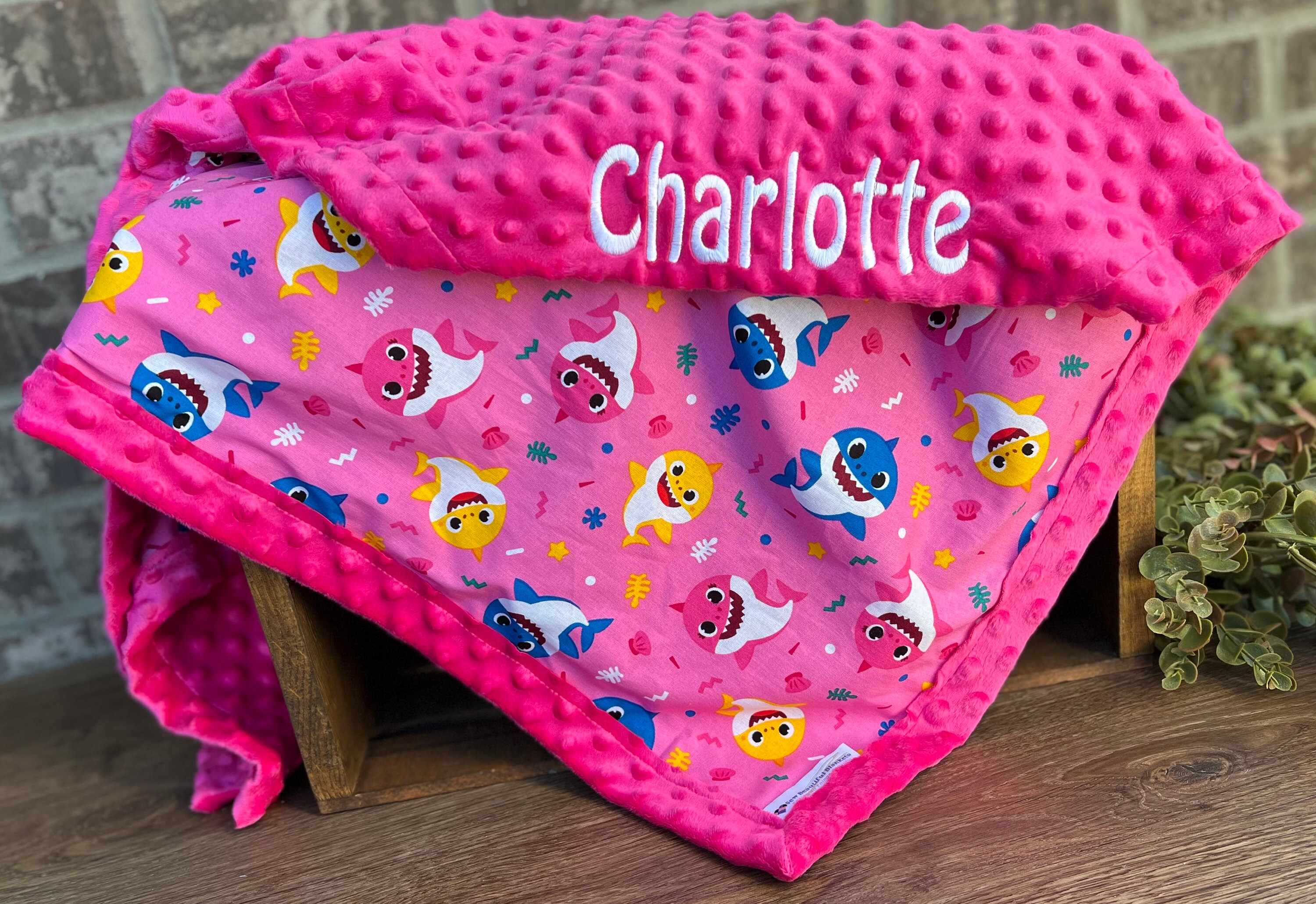 Baby Shark Personalized Blankets Etsy