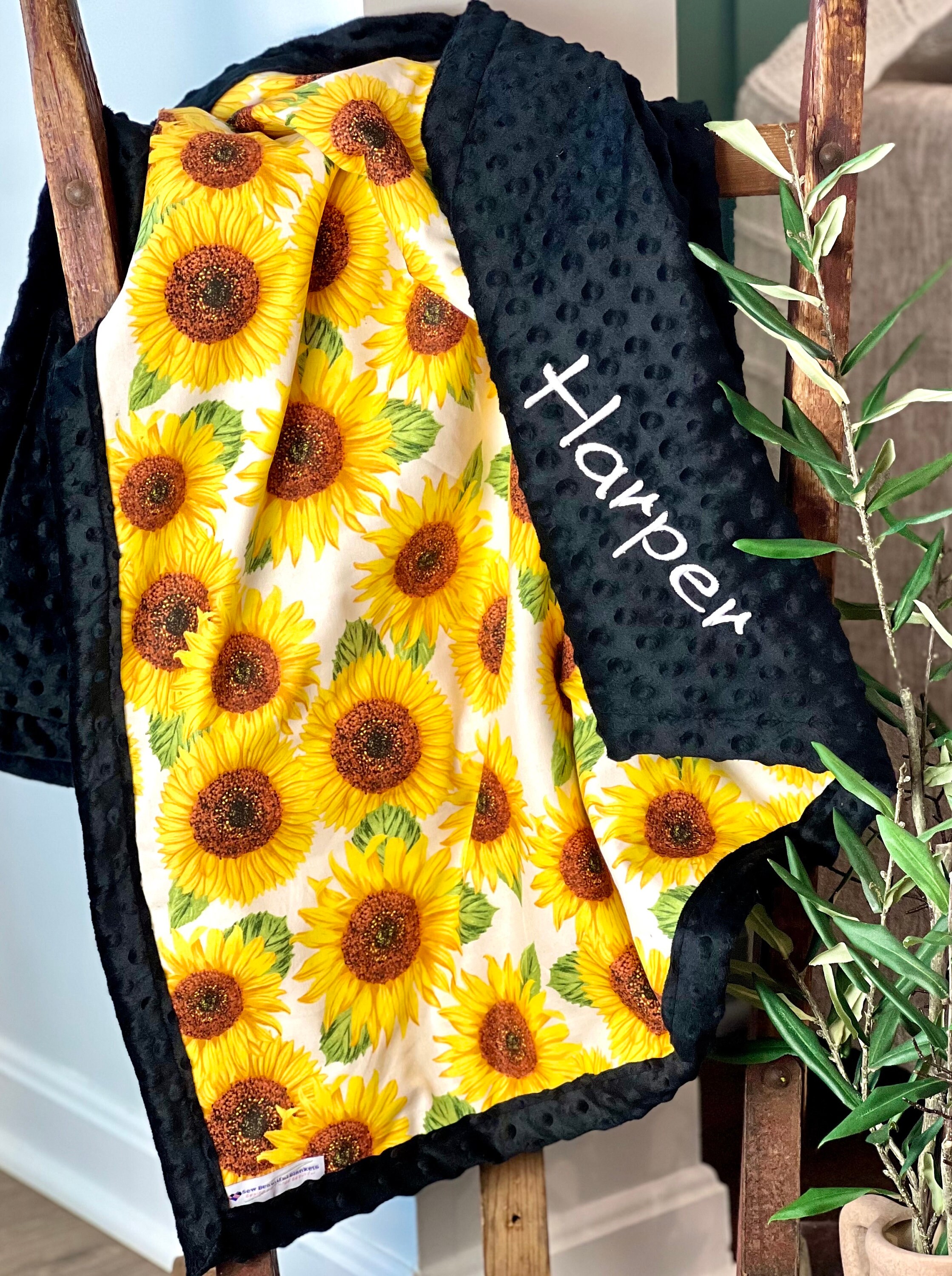 Sunflower Blankets Etsy