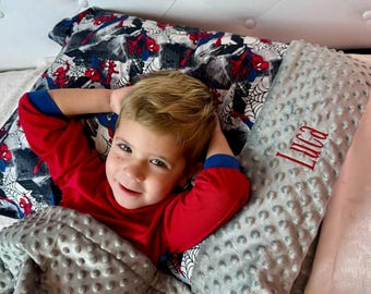 Personalized Spiderman Pillow Case | Bedding | Embroidery Baby Gift | Spiderman Birthday l Pillow Cover l Pillowcases l Name Pillow
