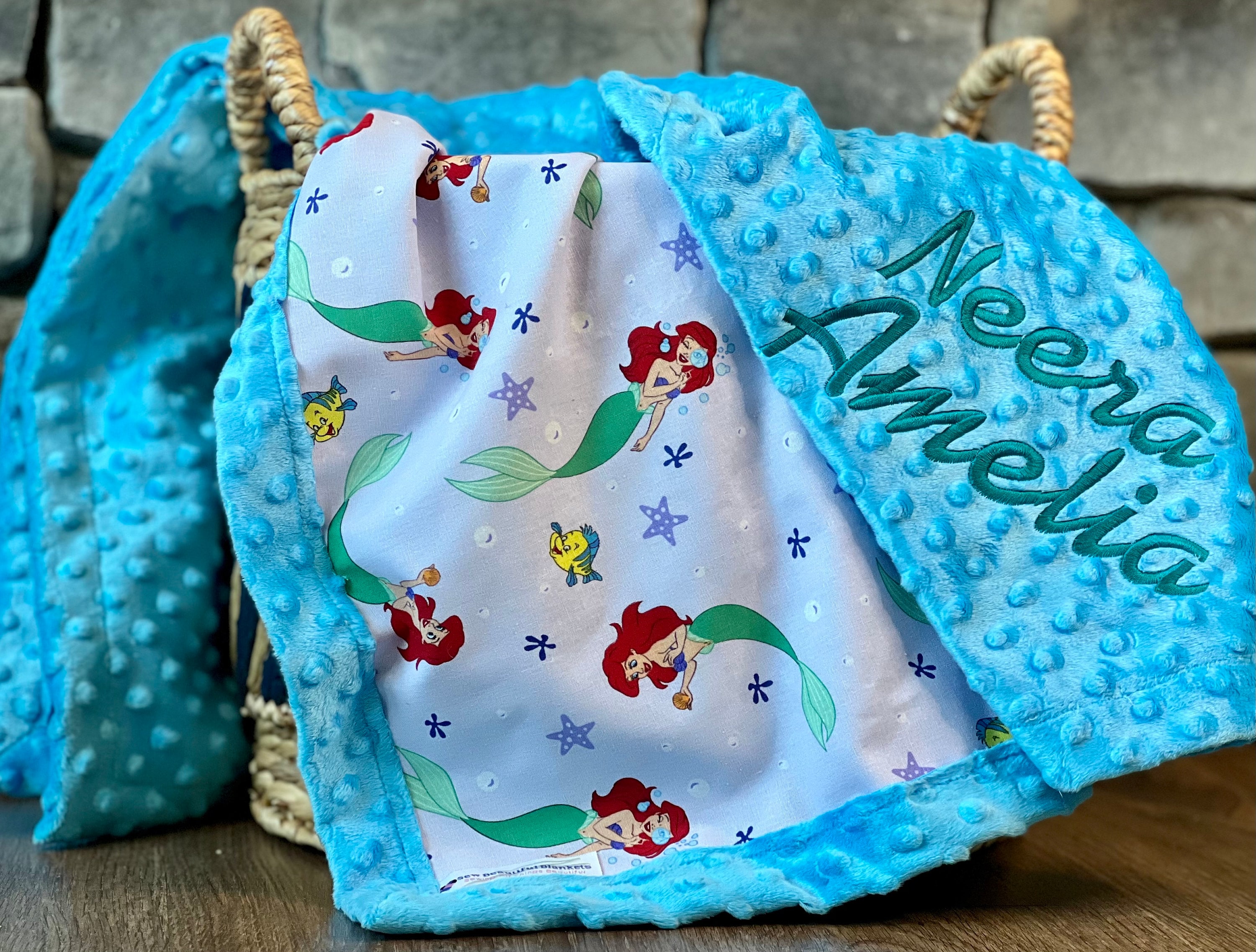 Little Mermaid Baby Blanket Etsy Canada