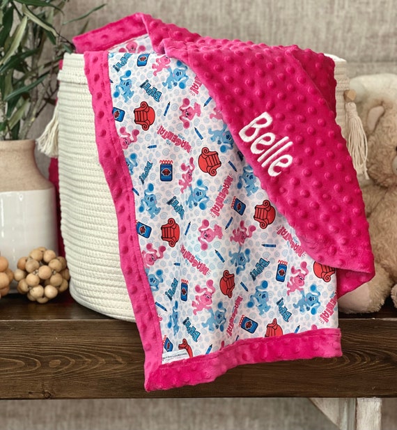 Personalize Blue s Clues Blanket Frame Style Border Embroidery Baby Shower Gift Magenta Cotton Minky Girl Blue s Clues Birthday Etsy Canada