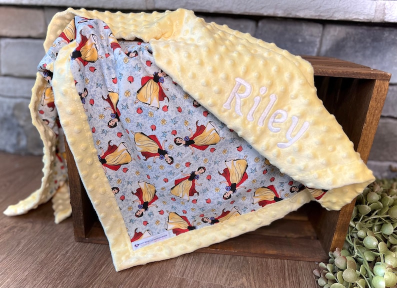 Personalized Disney Snow White Blanket Bedding Frame Style Etsy