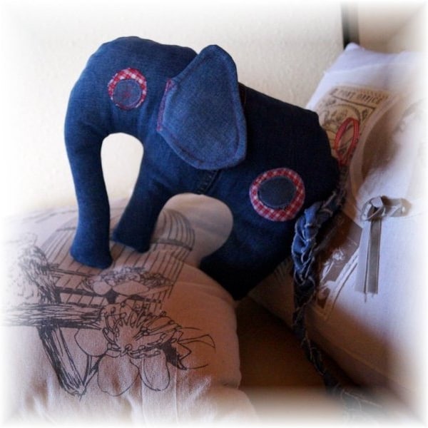 RecyclingJeansElephant "Jeansblau" - unique