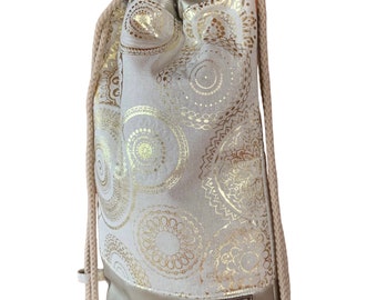 Bolso mochila "Mandala ORO" - ÚNICO