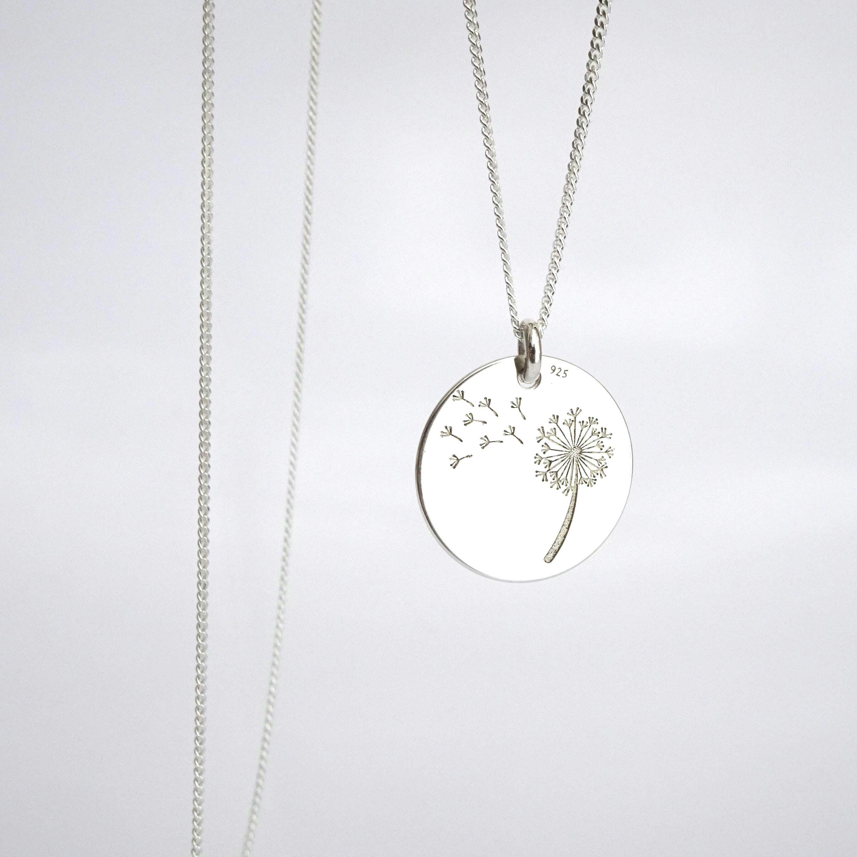 Dandelion Pendant Necklace - Etsy