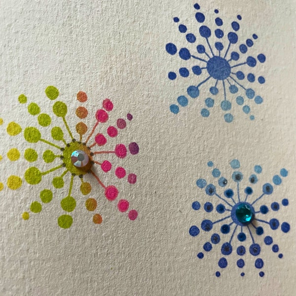 Dot dot splash a rubber stamp mounted on acrylic block