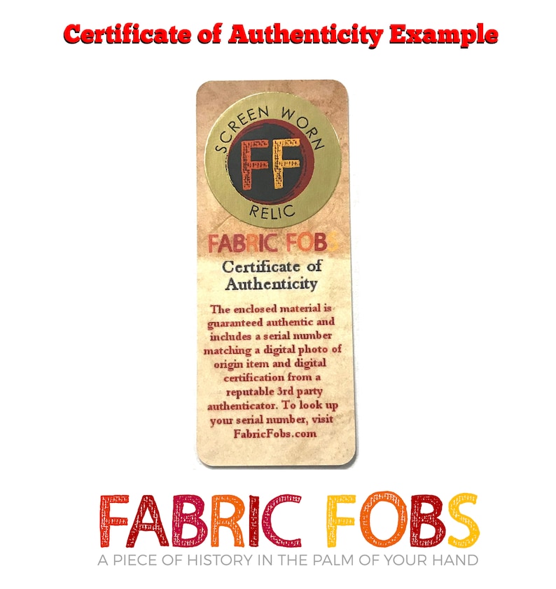 Cobie Smulders Agents of S.H.I.E.L.D Fabric Fobs Maria Hill Worn in the TV Show Agents of Shield! Costume Relic Keychain