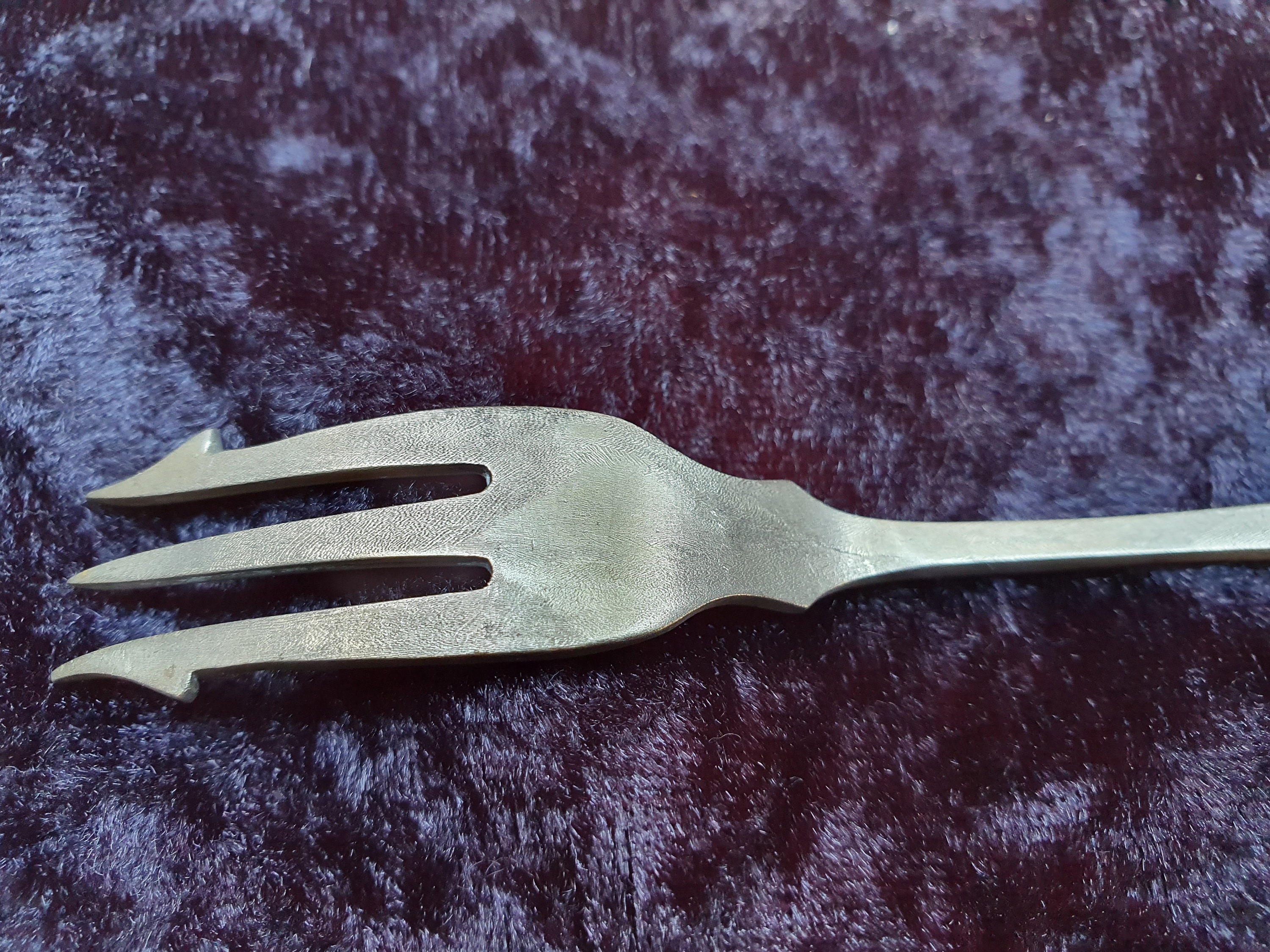 Antique Edwardian 1909 Silver Pickle Olive Fork Etsy