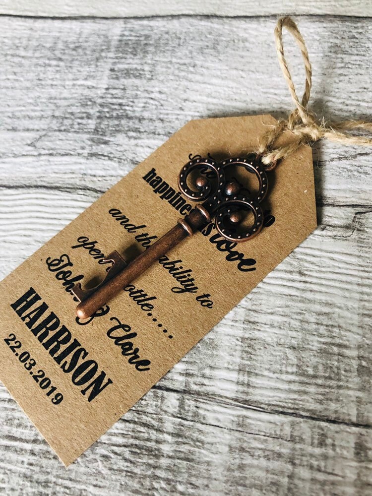 10 Personalised Key Bottle Openers Wedding Favours Choice of Etsy