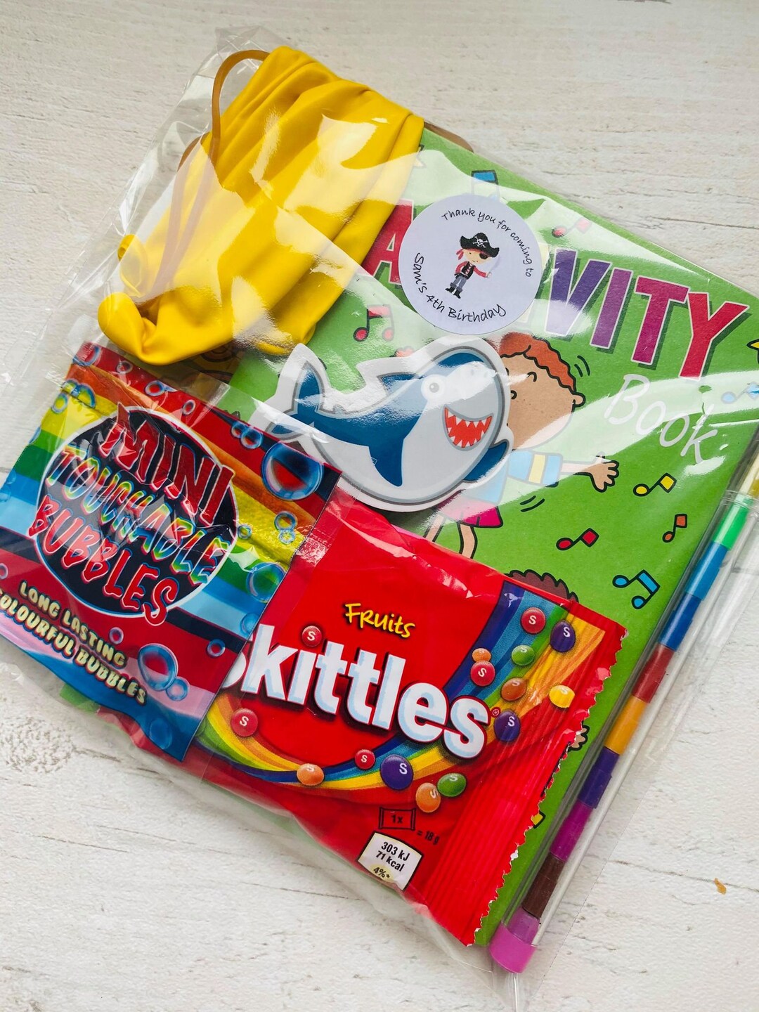 Prefilled Childrens Party Bags Personalised With a Choice of Etsy UK