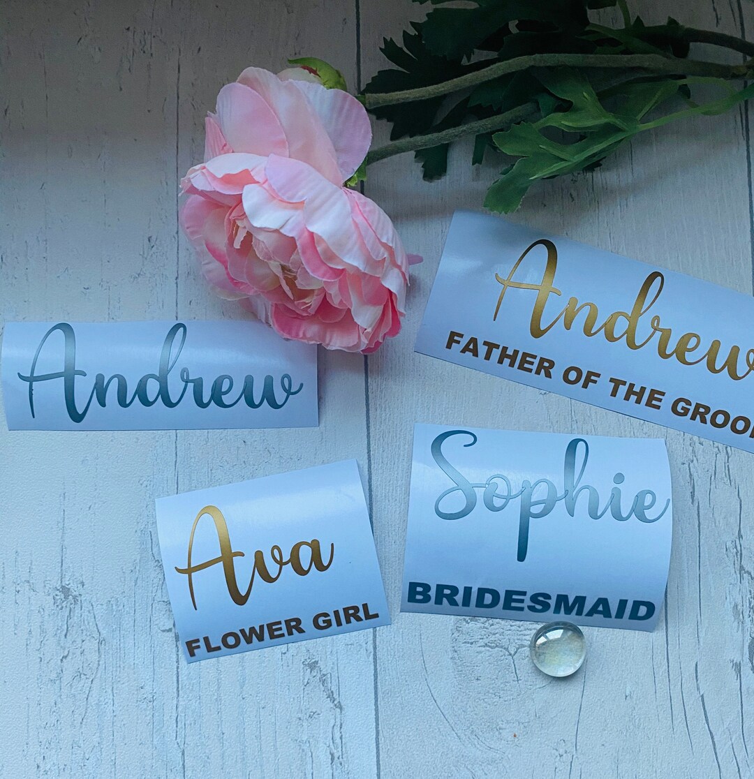 Vinyl Decals Names Names and Roles Custom Decals Choice of Etsy UK