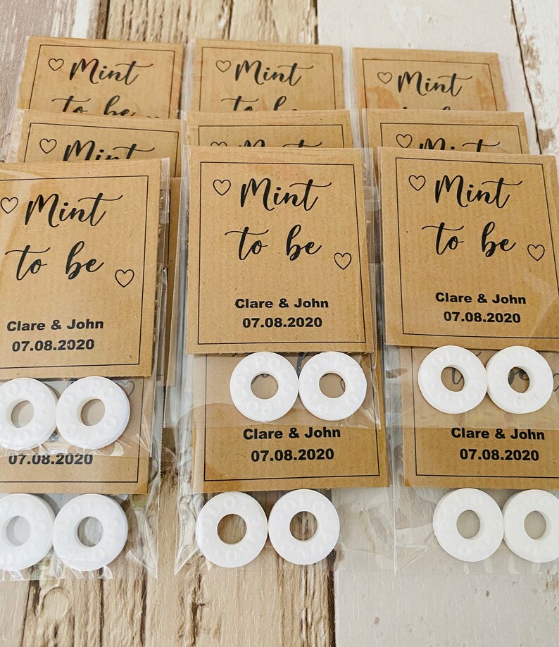 New Design Best Selling Personalised Wedding Favours Mint to Etsy UK