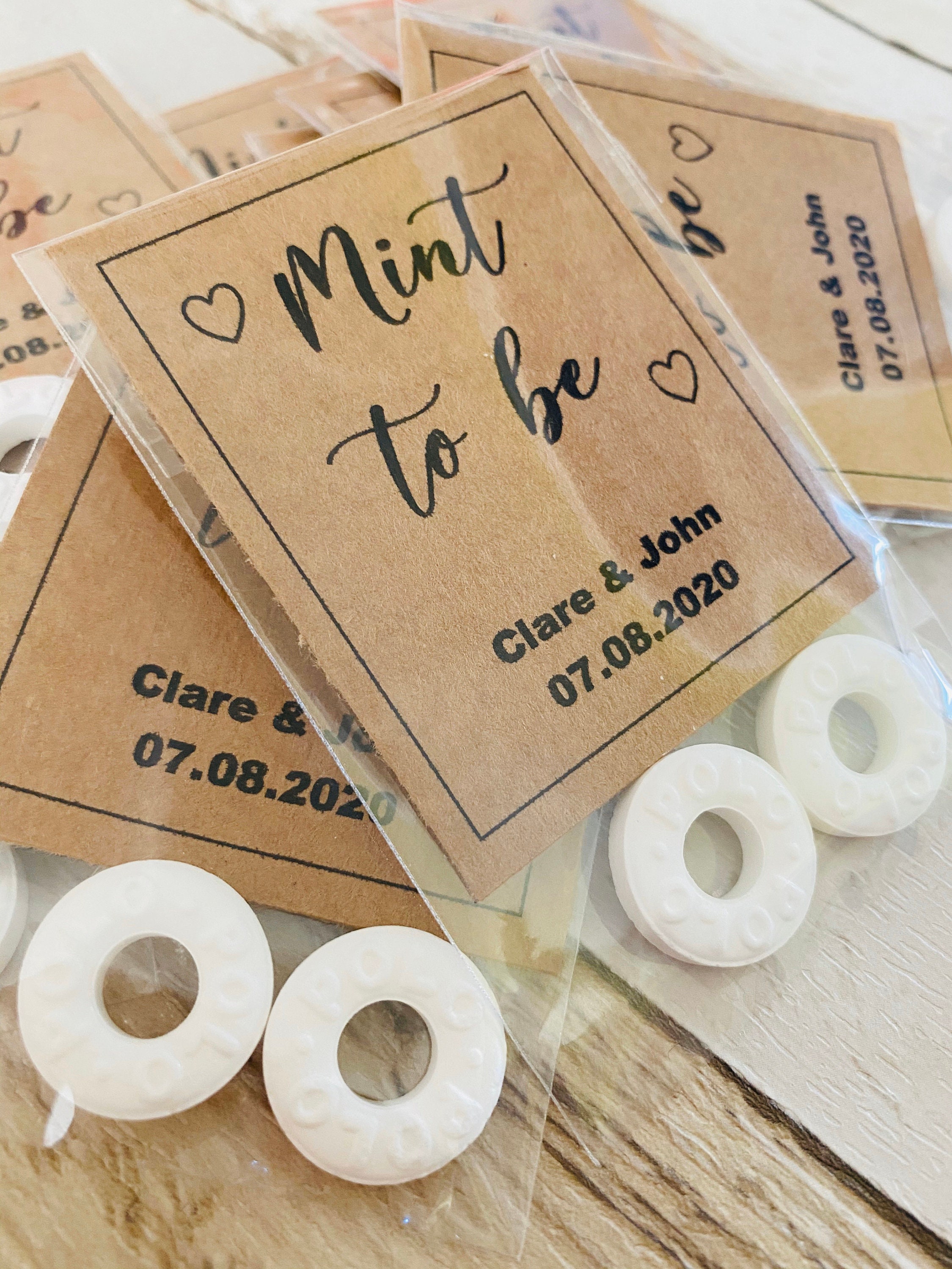 New Design Best Selling Personalised Wedding Favours Mint to Etsy UK