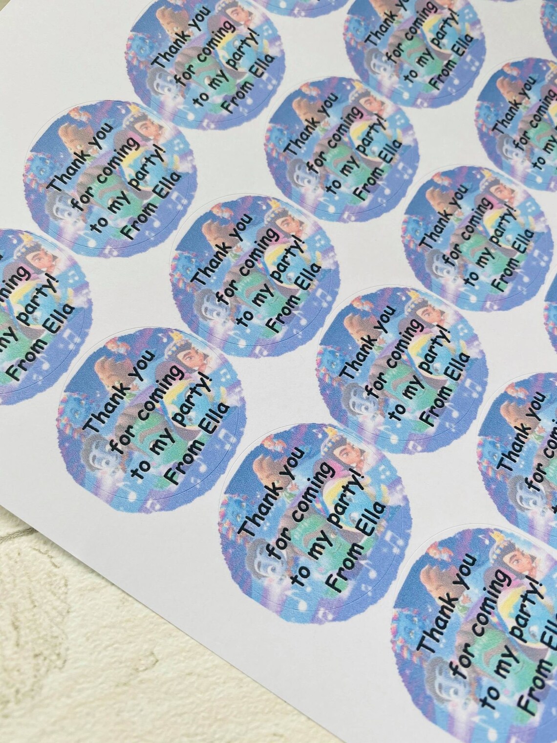 Personalised childrens party stickers party bags stickers any Etsy