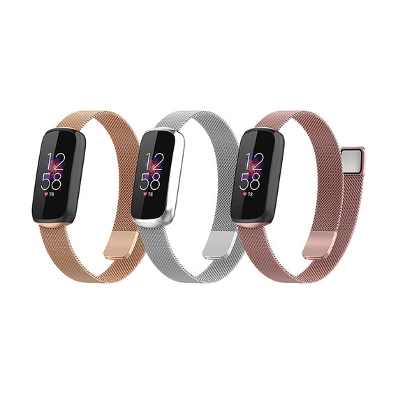 Fitbit luxe band métal femmes hommes, bracelet Fitbit luxe, bandes